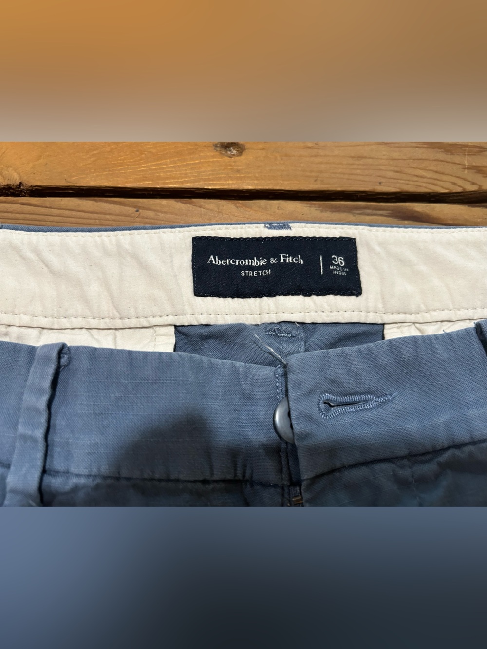 Abercrombie & Fitch Men's Stretch Chinos — Blue